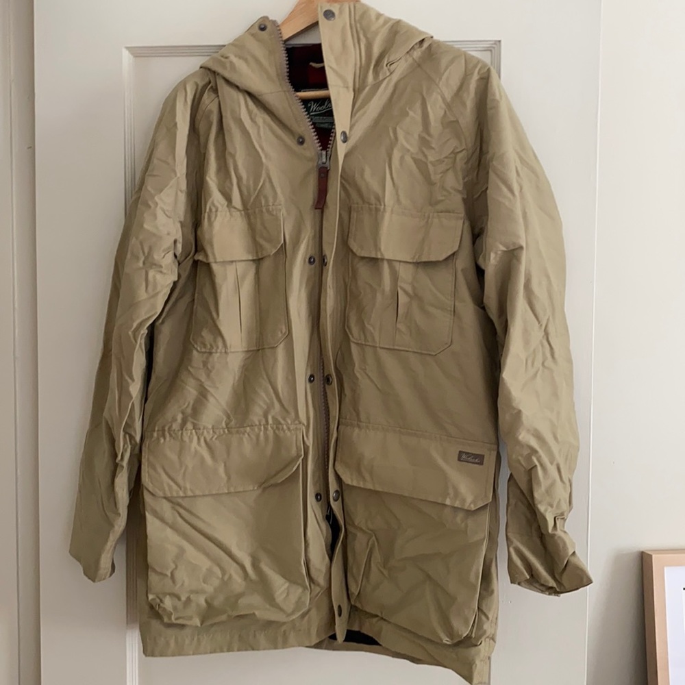 Men’s Woolrich flannel lined rain jacket
